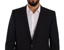 Load image into Gallery viewer, Dolce &amp; Gabbana Elegant Navy Slim Fit Wool Silk Two-Piece Suit
