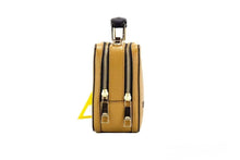 Load image into Gallery viewer, Marc Jacobs The Box Golden Brown Textured Leather Logo Top Handle Crossbody Bag

