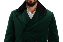 Load image into Gallery viewer, Dolce &amp; Gabbana Elegant Velvet Double Breasted Overcoat

