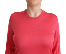 Load image into Gallery viewer, Dolce &amp; Gabbana Elegant Pink Silk Crewneck Sweater
