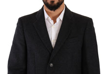 Load image into Gallery viewer, Dolce &amp; Gabbana Elegant Dark Grey Woolen Overcoat
