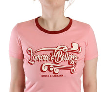 Load image into Gallery viewer, Dolce &amp; Gabbana Chic Pink Logo Crew Neck Tee
