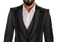 Load image into Gallery viewer, Dolce &amp; Gabbana Elegant Striped Three-Piece Suit
