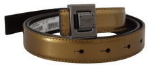 Load image into Gallery viewer, Dolce &amp; Gabbana Gold Square Buckle Leather Belt
