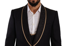 Load image into Gallery viewer, Dolce &amp; Gabbana Elegant Black Silk Blend 3-Piece Suit
