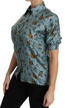 Load image into Gallery viewer, Dolce &amp; Gabbana Elegant Multicolor Silk Blouse with Collar
