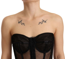 Load image into Gallery viewer, Dolce &amp; Gabbana Black Viscose Bustier Corset Strapless Top
