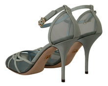 Load image into Gallery viewer, Dolce &amp; Gabbana Elegant Blue Mesh Ankle Strap Sandals
