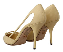 Load image into Gallery viewer, Dolce &amp; Gabbana Chic Pointed Toe Leather Pumps in Sunshine Yellow
