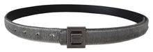 Load image into Gallery viewer, Dolce &amp; Gabbana Elegant Silver Leather Designer Belt
