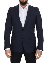 Load image into Gallery viewer, Dolce &amp; Gabbana Elegant Dark Blue Slim Fit Wool Blazer
