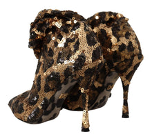 Load image into Gallery viewer, Dolce &amp; Gabbana Elegant Leopard Sequin Knee-High Boots
