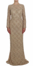 Load image into Gallery viewer, Dolce &amp; Gabbana Beige Floral Lace Long Sleeve Maxi Dress
