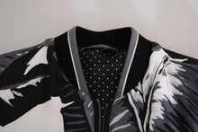 Load image into Gallery viewer, Dolce &amp; Gabbana Elegant Banana Leaf Print Silk Bomber Jacket
