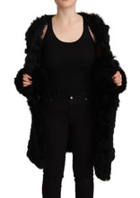 Load image into Gallery viewer, Just Cavalli Black Rabbit Fur Cardigan Long Sleeves Jacket
