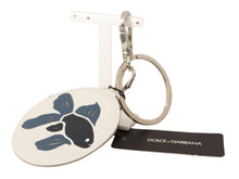 Load image into Gallery viewer, Dolce &amp; Gabbana Chic White Leather Keychain
