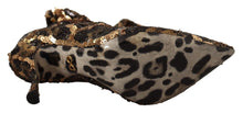 Load image into Gallery viewer, Dolce &amp; Gabbana Elegant Leopard Sequin Knee-High Boots
