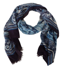 Load image into Gallery viewer, Dolce &amp; Gabbana Blue Printed Men Neck Wrap Shawl Scarf
