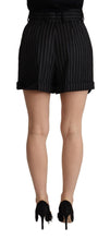 Load image into Gallery viewer, Dolce &amp; Gabbana Elegant High-Waisted Striped Bermuda Shorts
