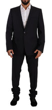 Load image into Gallery viewer, Dolce &amp; Gabbana Elegant Navy Slim Fit Wool Silk Two-Piece Suit
