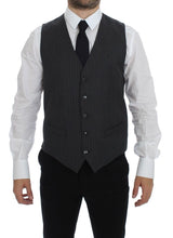 Load image into Gallery viewer, Dolce &amp; Gabbana Black Striped Wool Single Breasted Vest
