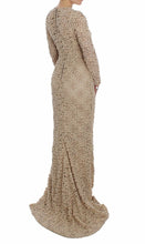 Load image into Gallery viewer, Dolce &amp; Gabbana Beige Floral Lace Long Sleeve Maxi Dress
