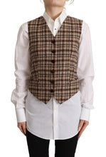 Load image into Gallery viewer, Dolce &amp; Gabbana Elegant Checkered V-Neck Sleeveless Vest Top
