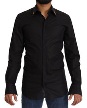 Load image into Gallery viewer, Dolce &amp; Gabbana Elegant Slim Fit Black Cotton Dress Shirt
