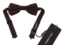 Load image into Gallery viewer, Dolce &amp; Gabbana Elegant Brown Dot Pattern Silk Bow Tie
