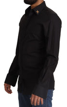 Load image into Gallery viewer, Dolce &amp; Gabbana Elegant Slim Fit Black Cotton Dress Shirt
