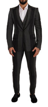 Load image into Gallery viewer, Dolce &amp; Gabbana Elegant Striped Three-Piece Suit
