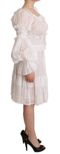 Load image into Gallery viewer, Dolce &amp; Gabbana Elegant Off-Shoulder Ruffled Dress in White
