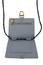 Load image into Gallery viewer, Dolce &amp; Gabbana Elegant Light Blue Leather Bifold Wallet
