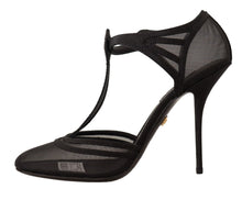 Load image into Gallery viewer, Dolce &amp; Gabbana Elegant Mesh T-Strap Stiletto Pumps
