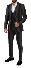 Load image into Gallery viewer, Dolce &amp; Gabbana Elegant Striped Three-Piece Suit
