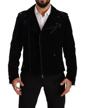 Load image into Gallery viewer, Dolce &amp; Gabbana Sleek Black Cotton Biker Jacket
