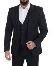 Load image into Gallery viewer, Dolce &amp; Gabbana Elegant Black Martini Suit Jacket &amp; Vest Ensemble
