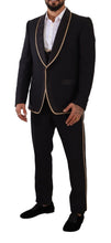 Load image into Gallery viewer, Dolce &amp; Gabbana Elegant Black Silk Blend 3-Piece Suit
