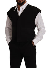 Load image into Gallery viewer, Dolce &amp; Gabbana Elegant Black Wool Cotton Dress Vest
