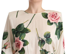 Load image into Gallery viewer, Dolce &amp; Gabbana Elegant Stretch Silk Pleated Rose Dress
