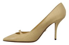 Load image into Gallery viewer, Dolce &amp; Gabbana Chic Pointed Toe Leather Pumps in Sunshine Yellow
