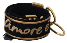 Load image into Gallery viewer, Dolce &amp; Gabbana Elegant Gold Black Shoulder Bag Strap
