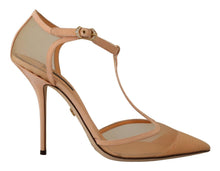 Load image into Gallery viewer, Dolce &amp; Gabbana Elegant Beige Mesh T-Strap Pumps
