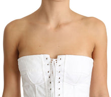 Load image into Gallery viewer, Dolce &amp; Gabbana Elegant White Strapless Corset Top
