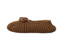 Load image into Gallery viewer, Dolce &amp; Gabbana Elegant Wool Knit Ballerina Flats in Brown
