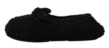 Load image into Gallery viewer, Dolce &amp; Gabbana Elegant Black Wool Knit Ballet Flats
