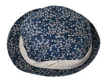 Load image into Gallery viewer, Dolce &amp; Gabbana Elegant Bow Print Fedora Hat in Blue &amp; White
