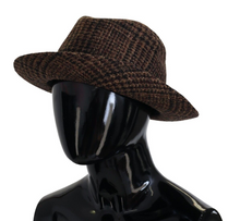 Load image into Gallery viewer, Dolce &amp; Gabbana Elegant Brown Fedora Hat - Winter Chic Accessory
