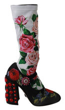 Load image into Gallery viewer, Dolce &amp; Gabbana Floral Embellished Socks Boots
