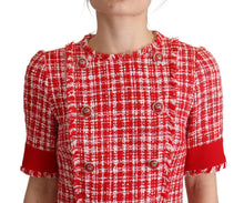 Load image into Gallery viewer, Dolce &amp; Gabbana Chic Checkered Sheath Knee-Length Dress
